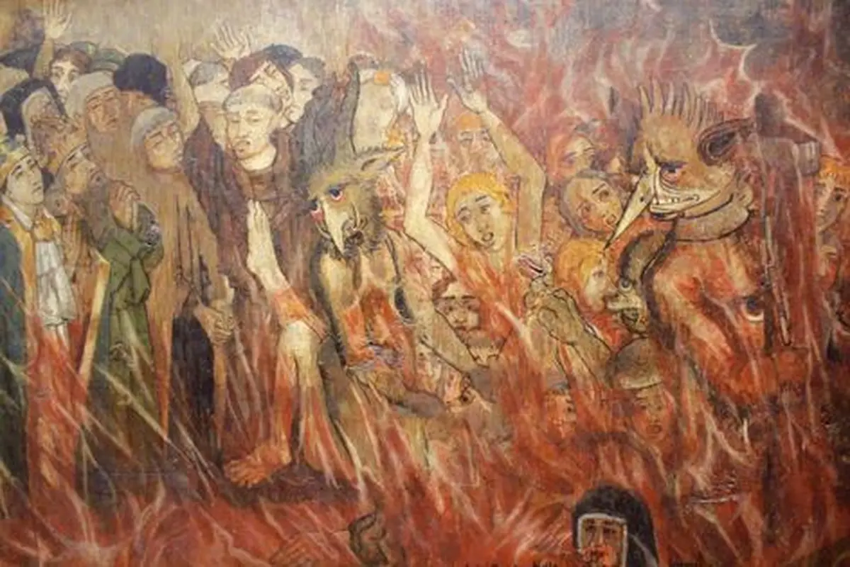 Le retable du XVème siècle, dans l'Eglise paroissiale Saint Jean-Baptiste de Buhl