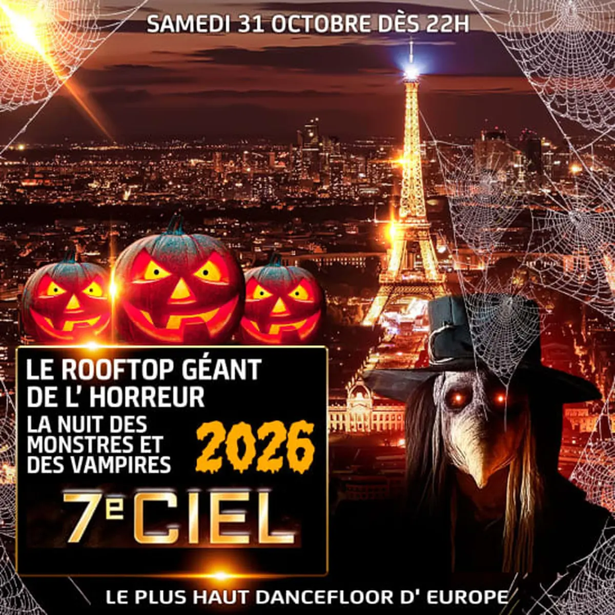 Le Rooftop Géant De L'horreur Halloween + 2500m2 Tour Eiffel
