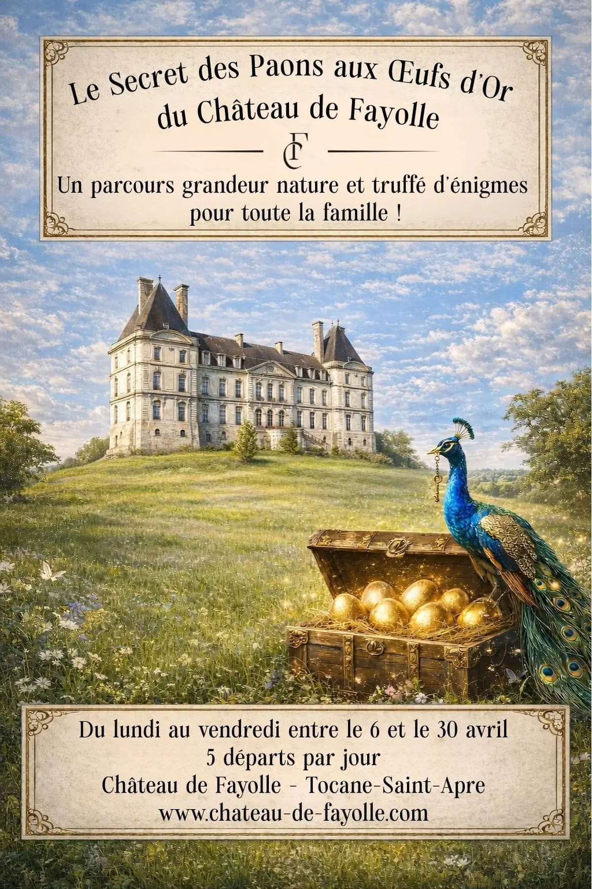 Le secret des paons aux oeufs d'or du château de Fayolle