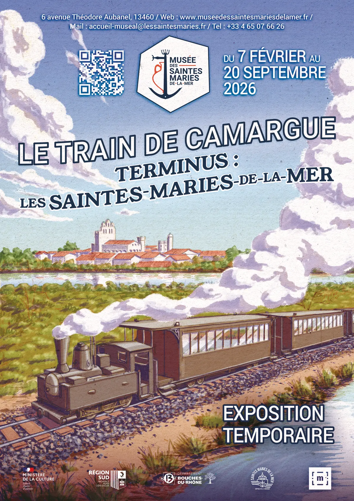 Le Train de Camargue - Terminus : Les Saintes-Maries-de-la-Mer