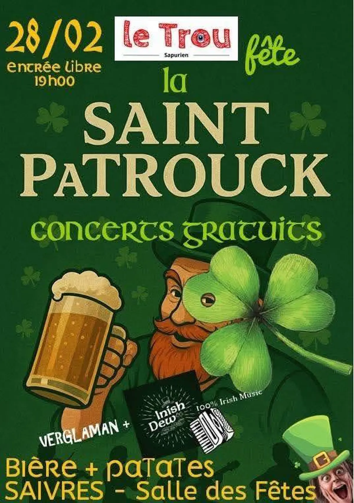 Le Trou fête la Saint-Patrouck