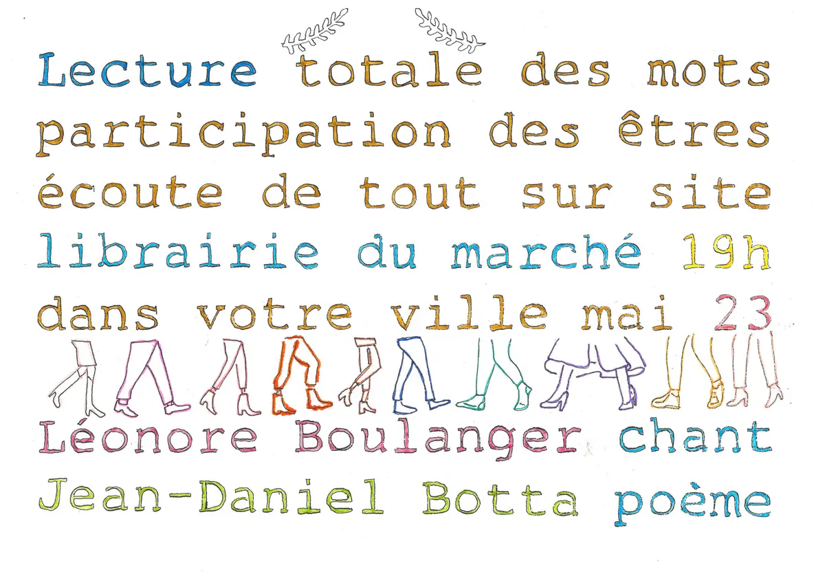 Lecture à la librairie du marché