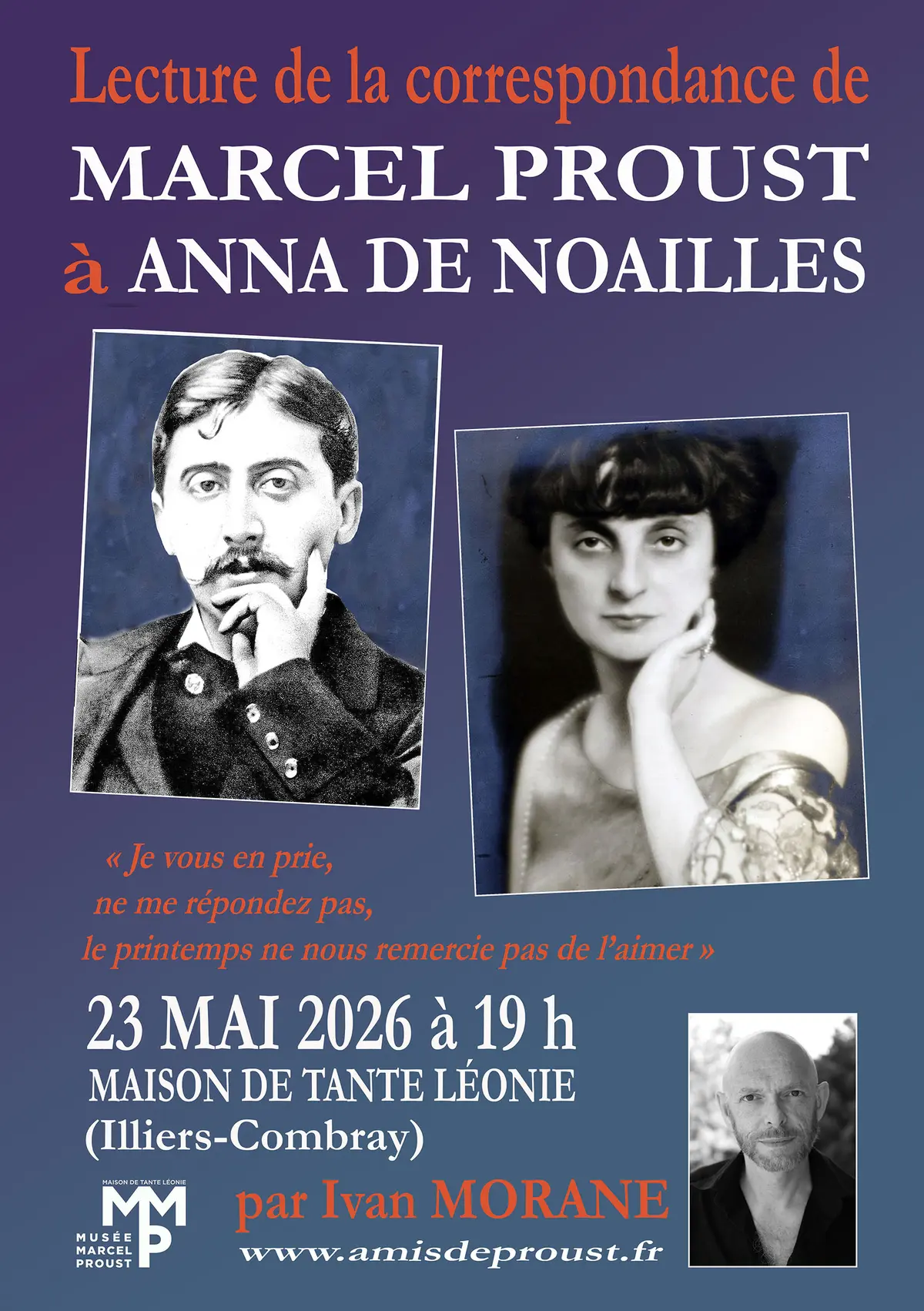 Lecture de la correspondance de Marcel Proust à Anna de Noailles