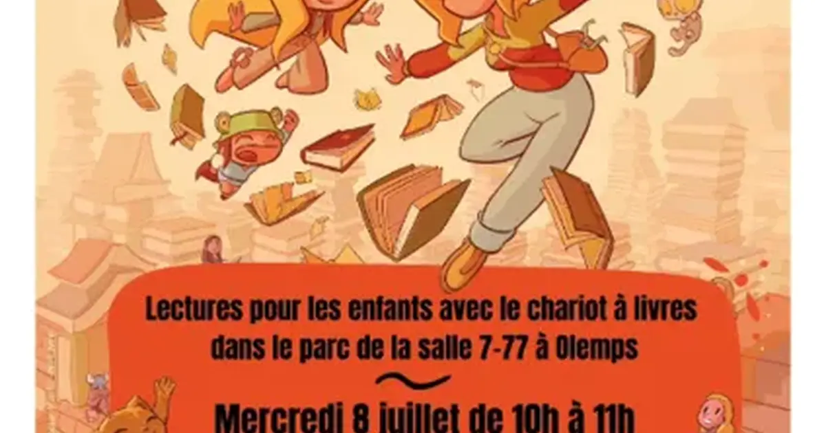 Lecture en extérieur pour les enfants : " Partir en livre"