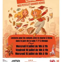 Lecture en extérieur pour les enfants :  Partir en livre