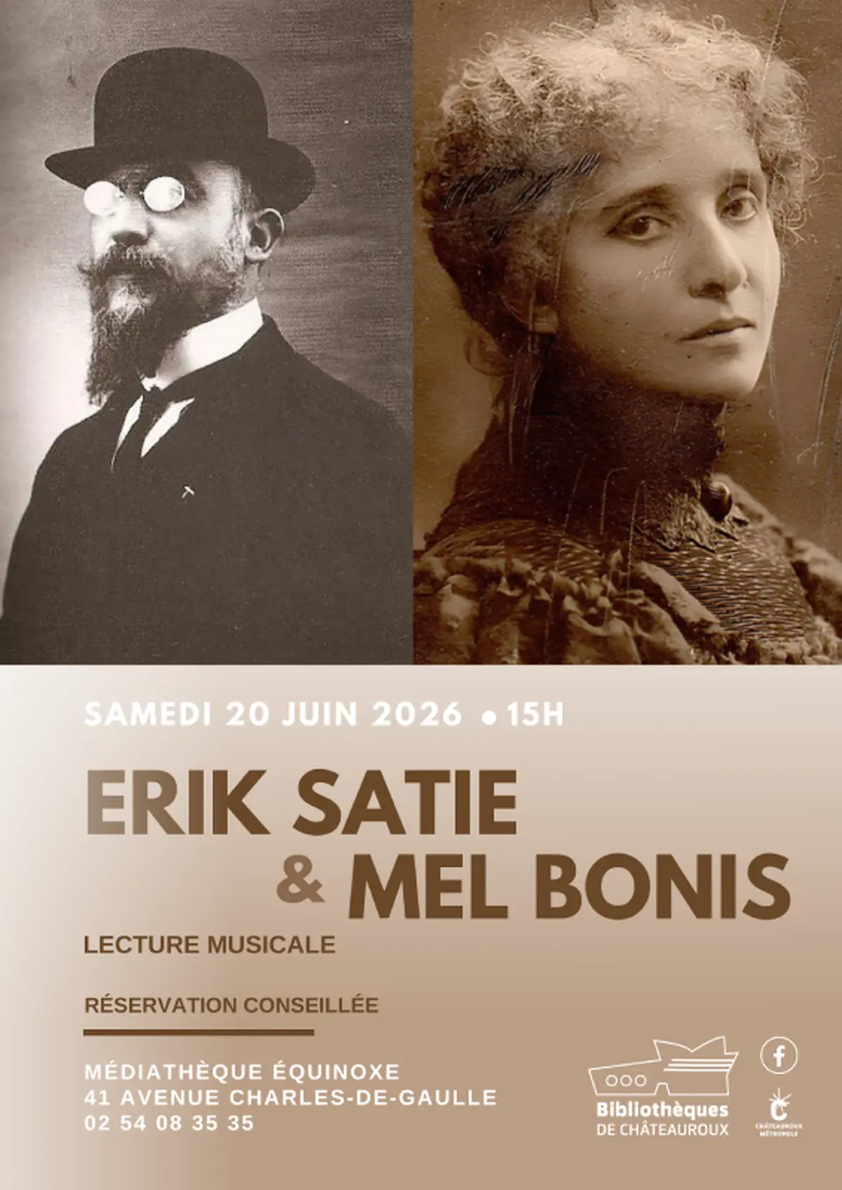 Lecture musicale : Erik Satie et Mel Bonis