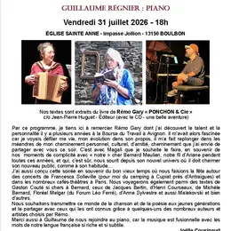 Lecture / piano - Magali Berruet, Joëlle Cousinaud et Guillaume Regnier