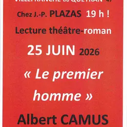 Lecture théâtre-roman : Le premier homme
