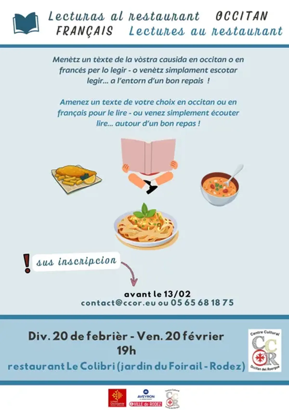 Lectures au restaurant occitan-français