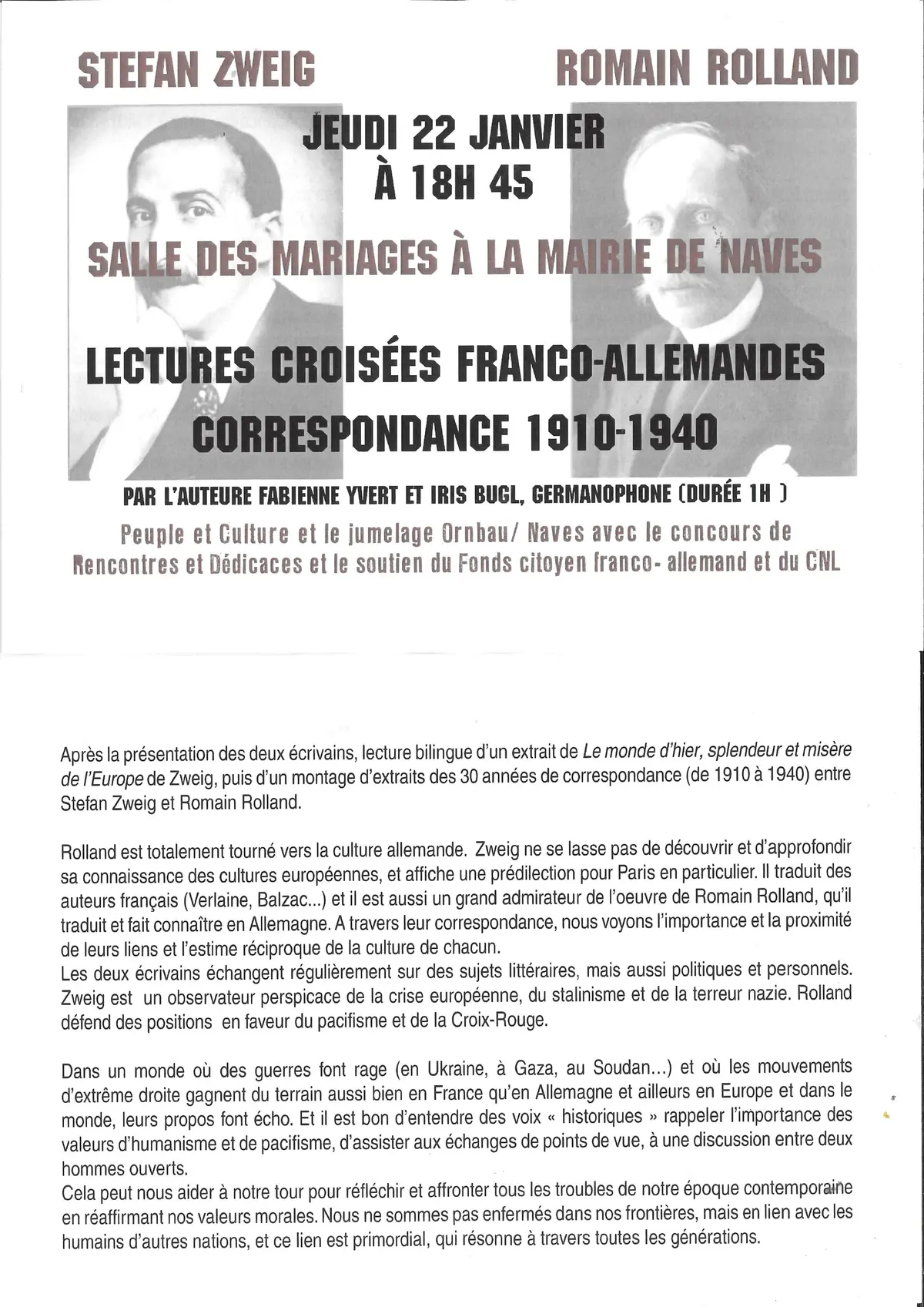 Lectures croisées franco-allemandes - Correspondance 1910-1940