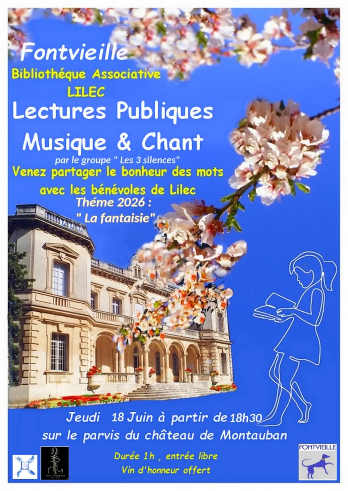 Lectures publiques Musique et Chants - Parvis Château de Montauban