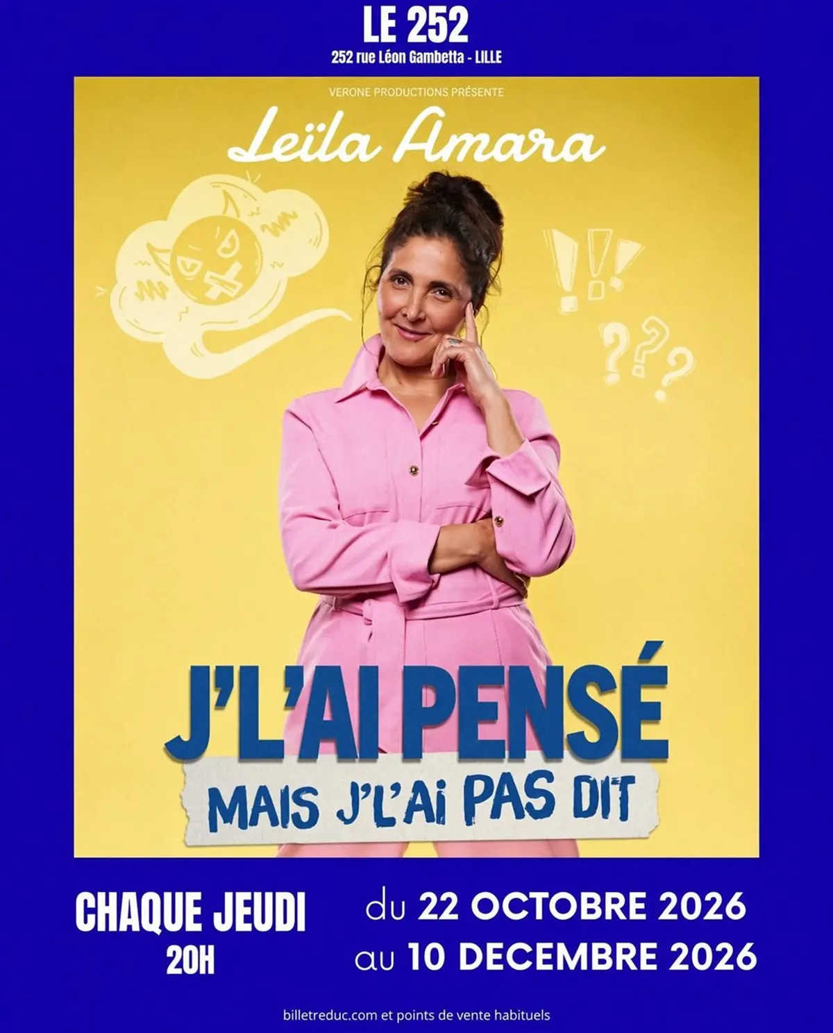 Leïla Amara dans j'l'ai pensé mais j'l'ai pas dit