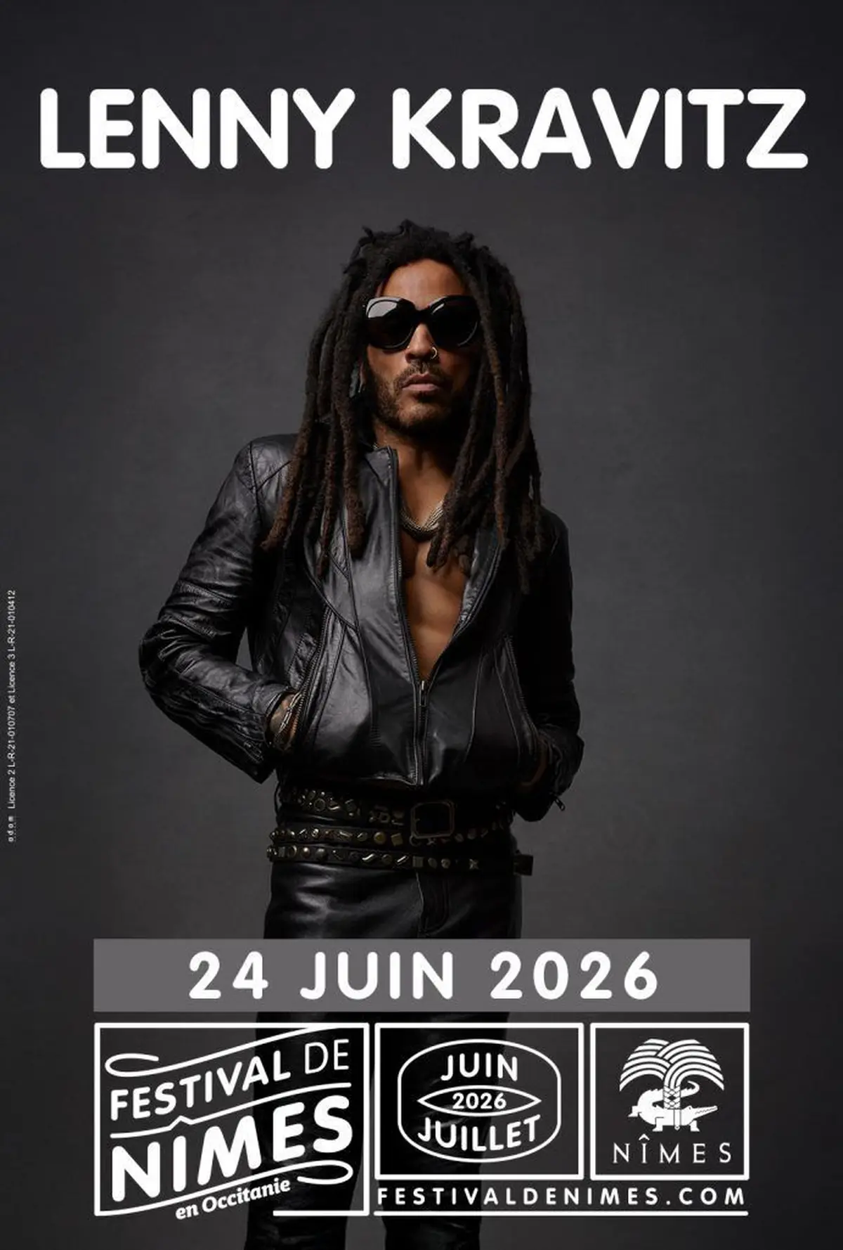 Lenny Kravitz au Festival de Nîmes en juin 2026