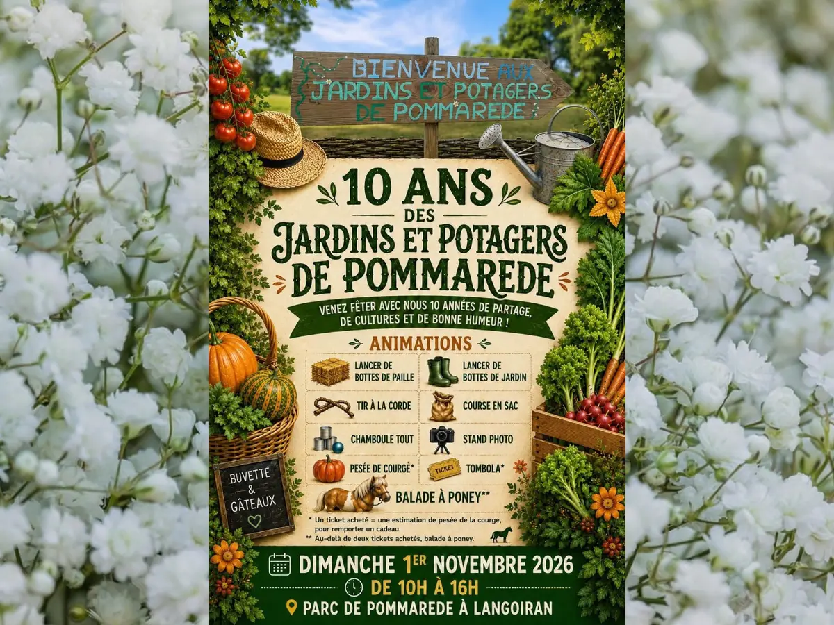 Les 10 ans des jardins et potagers de Pommarede