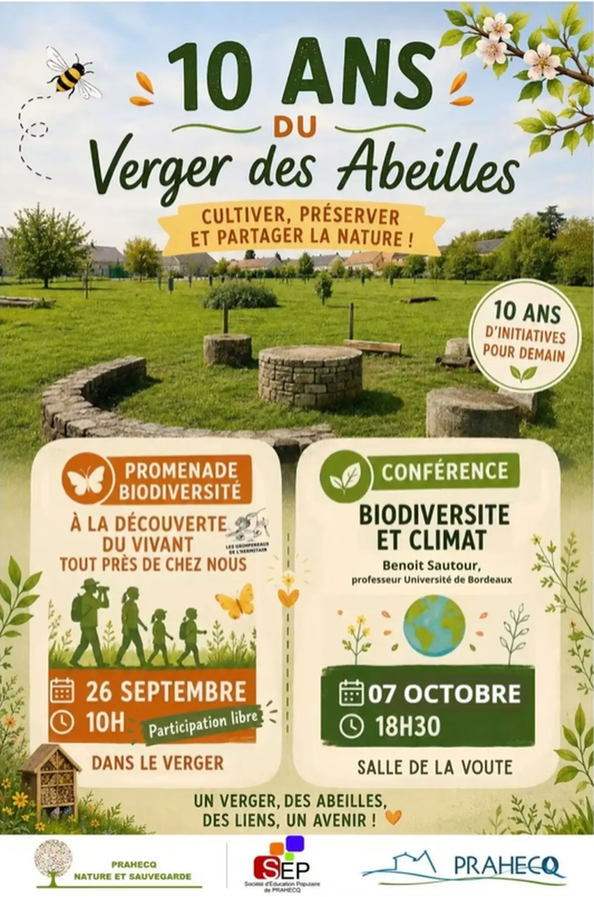 Les 10 ans du verger des abeilles à Prahecq