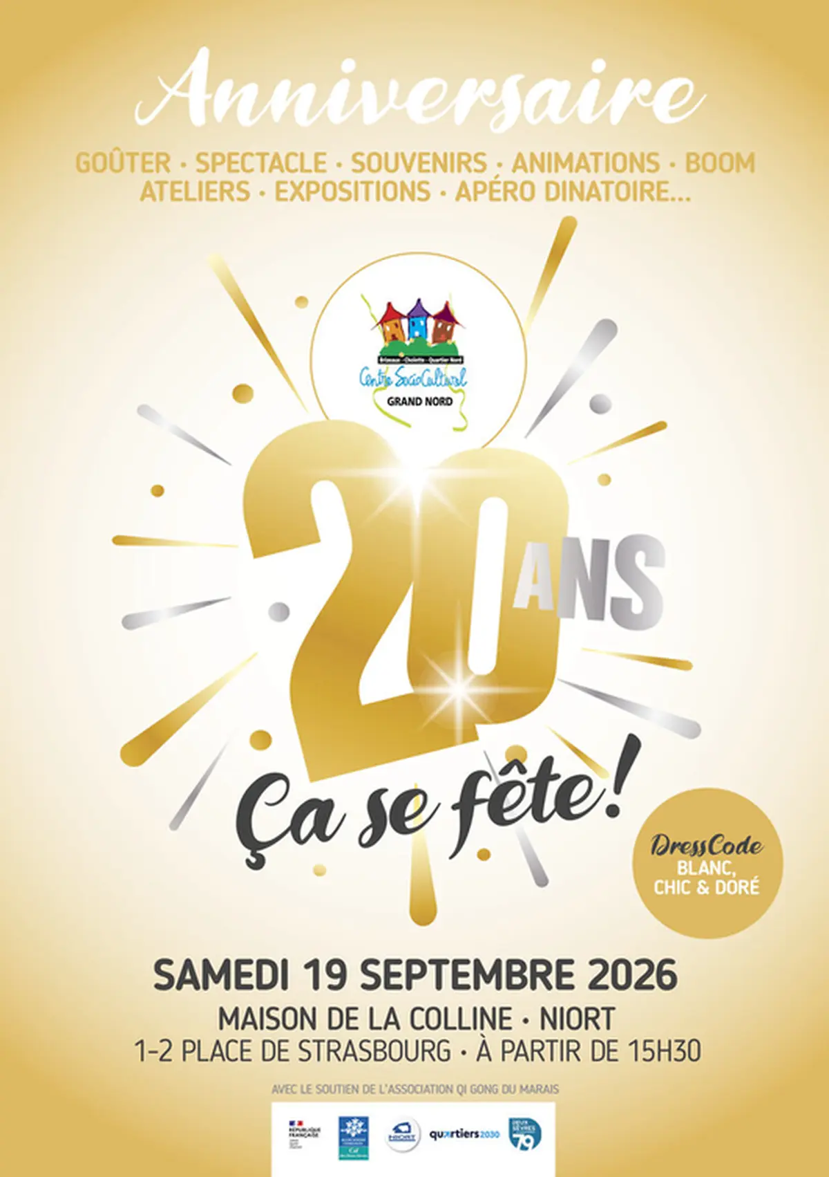 Les 20 ans du Centre Socioculturel Grand Nord à Niort