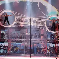 Le Duo Rony & Manuel sur la roue de la mort &copy; mack event GmbH