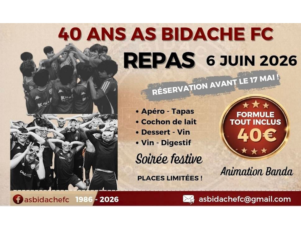 Les 40ans de l'AS Bidache FC