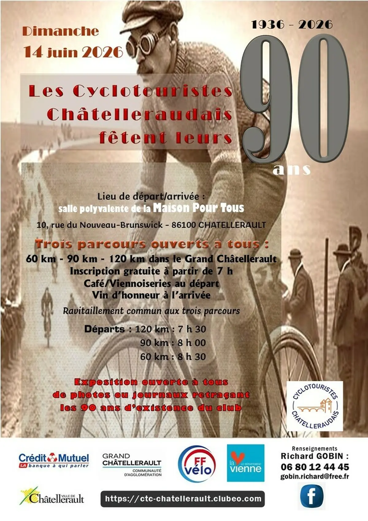 les 90 ans des cyclotouristes châtelleraudais