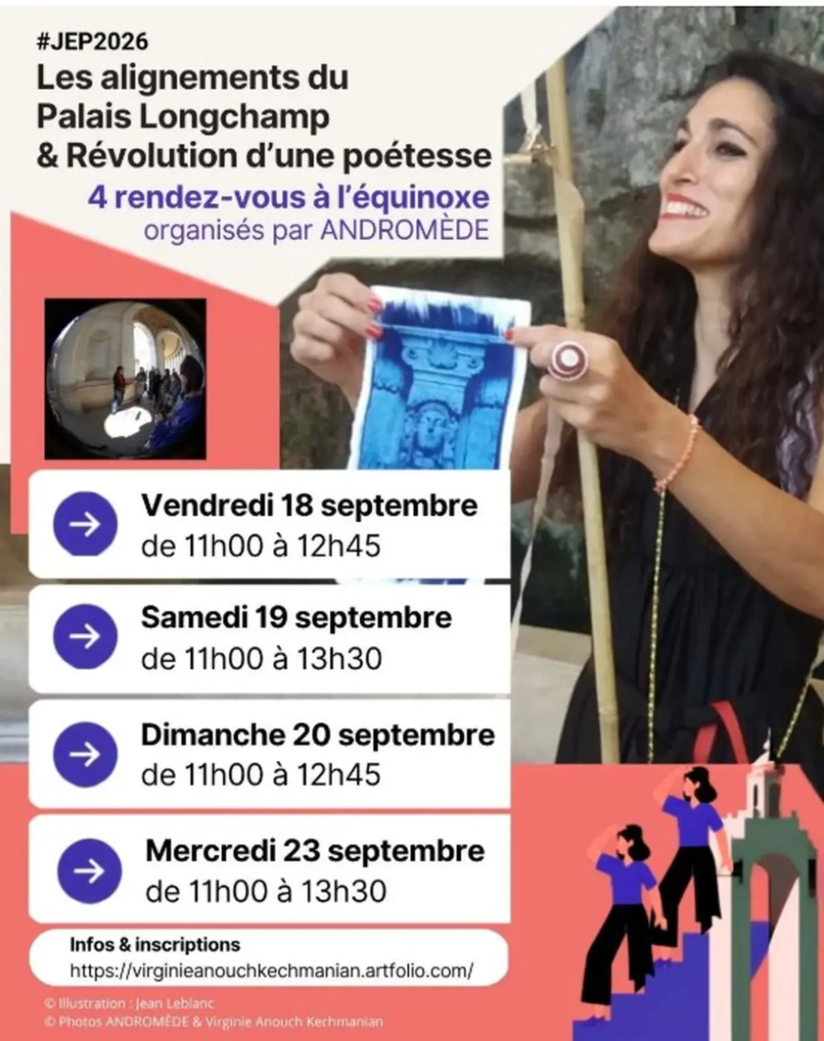 Les alignements du Palais Longchamp  et Révolution d'une poétesse