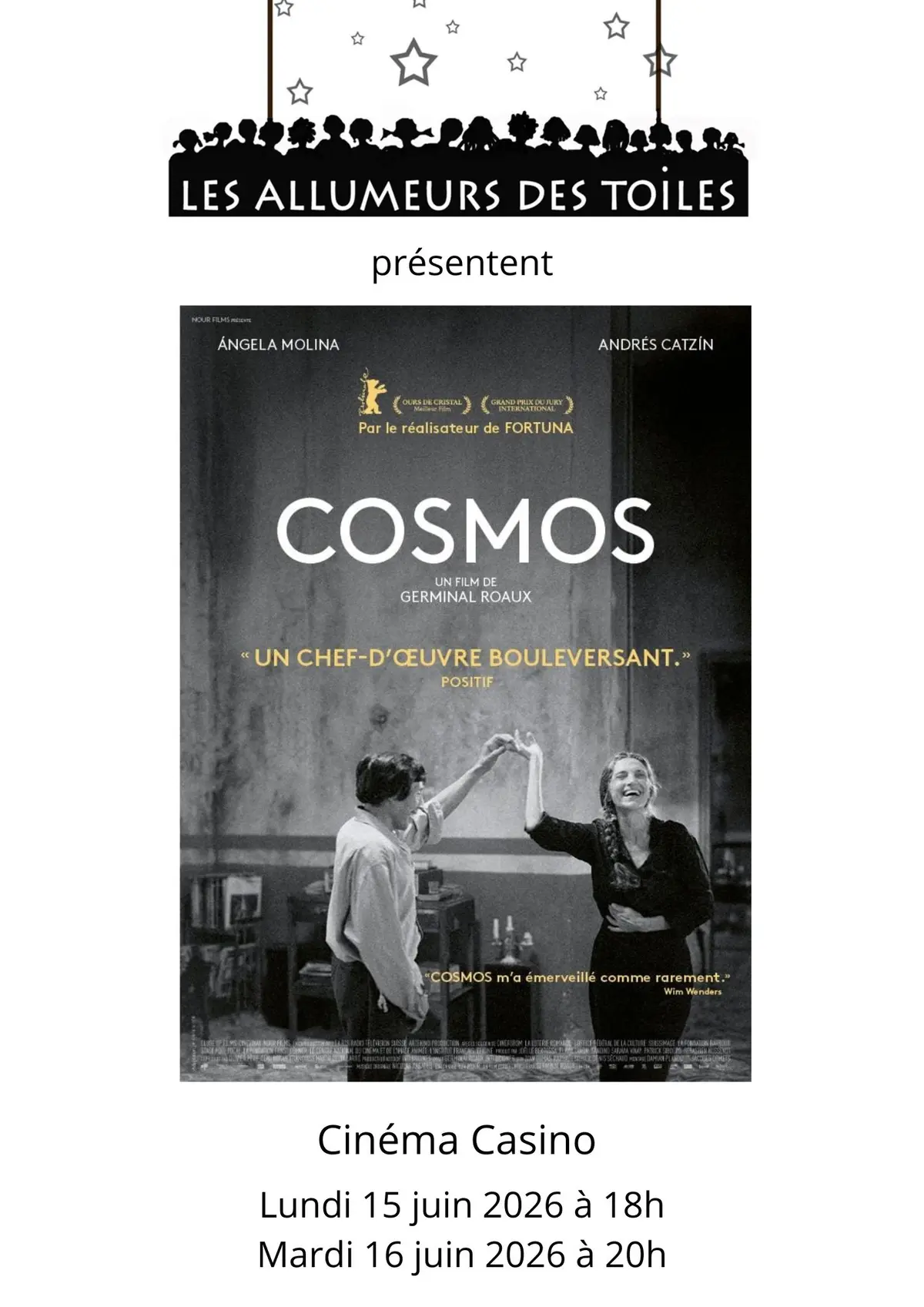 Les Allumeurs des Toiles présentent : Cosmos - Drame de Germinal Roaux