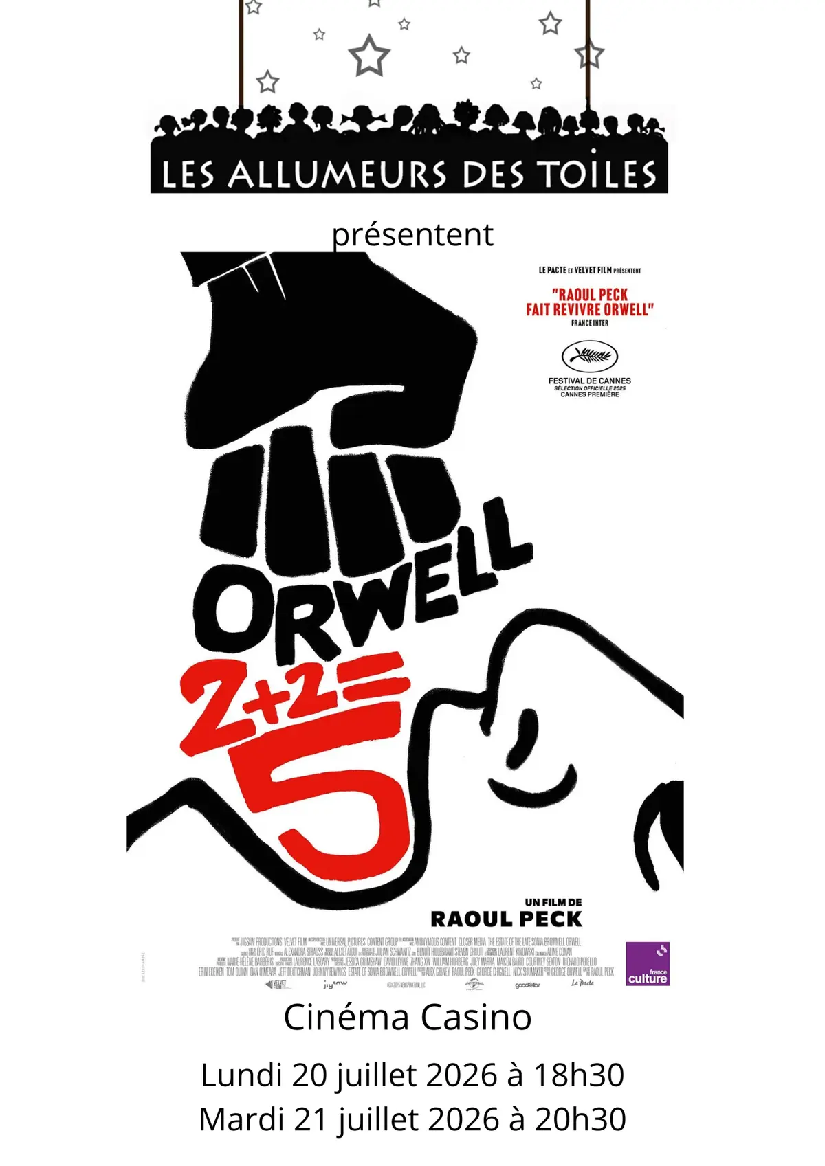 Les Allumeurs des Toiles présentent : Orwell : 2+2=5 - Documentaire de Raoul Peck