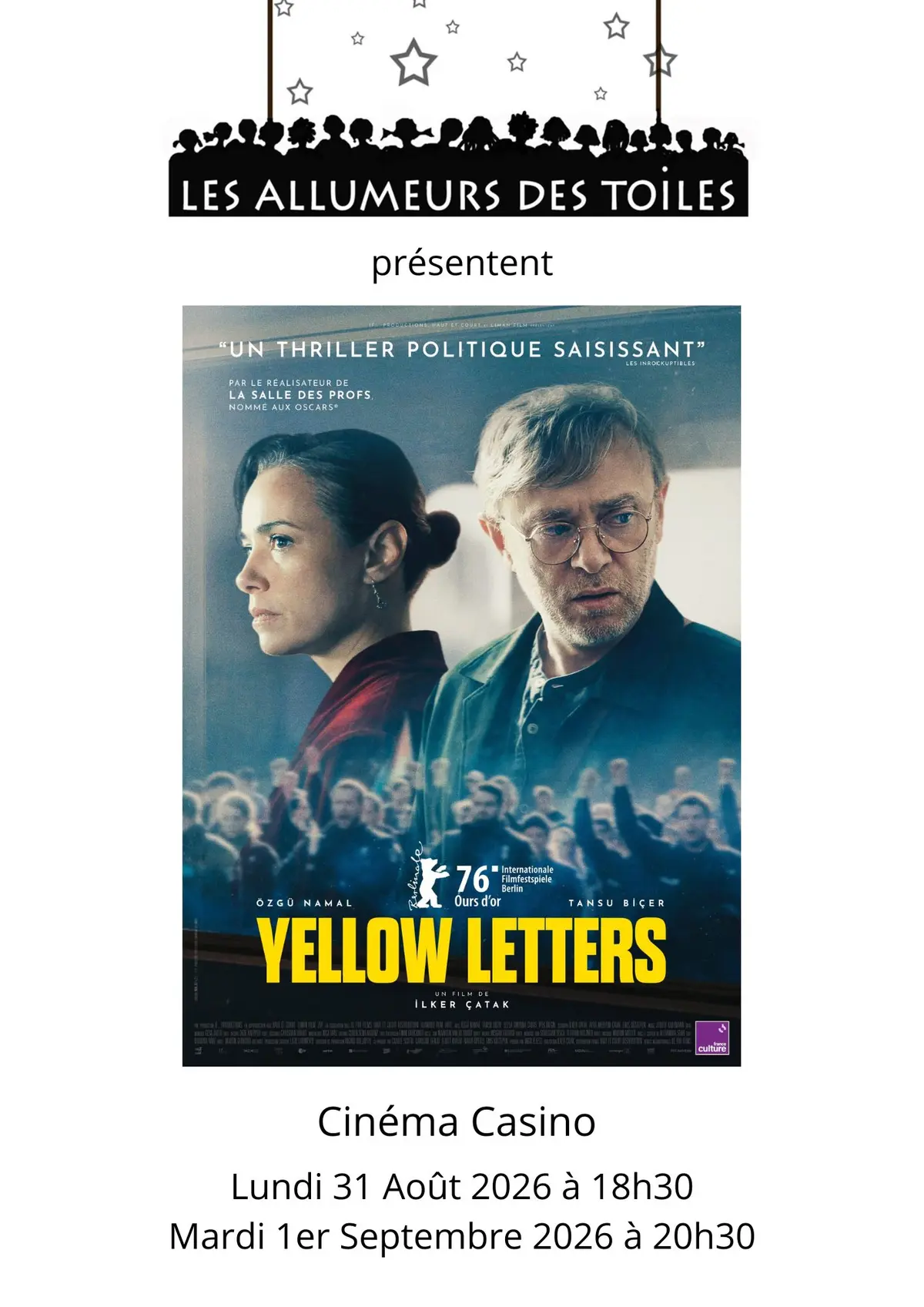 Les Allumeurs des Toiles présentent : Yellow Letters - Drame de Ilker Çatak