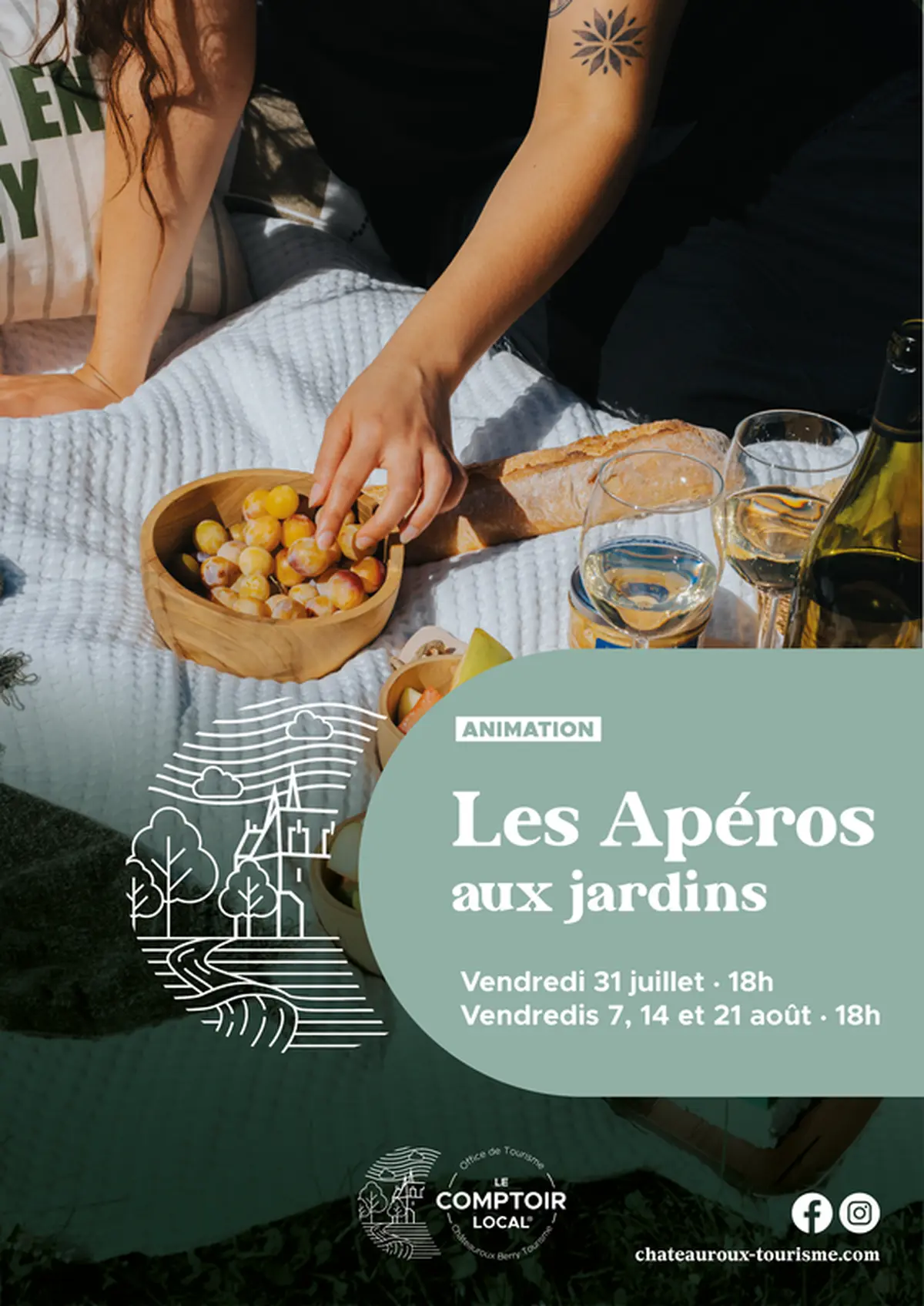 Les apéros au jardin : abbaye de Déols