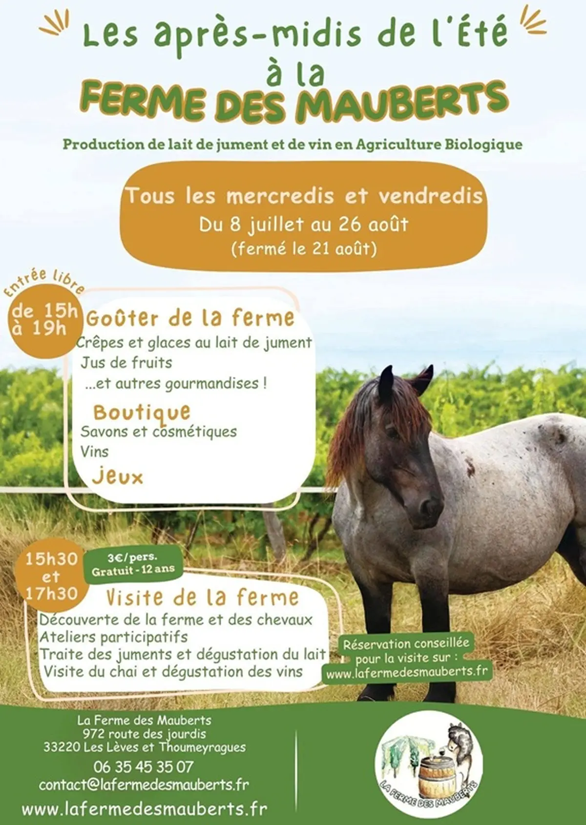 Les après-midis de l'été à la ferme des Mauberts