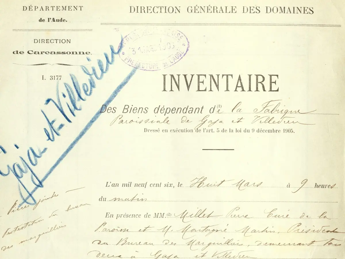 Les Archives Cultuelles, De L’ancien Régime à Aujourd’hui