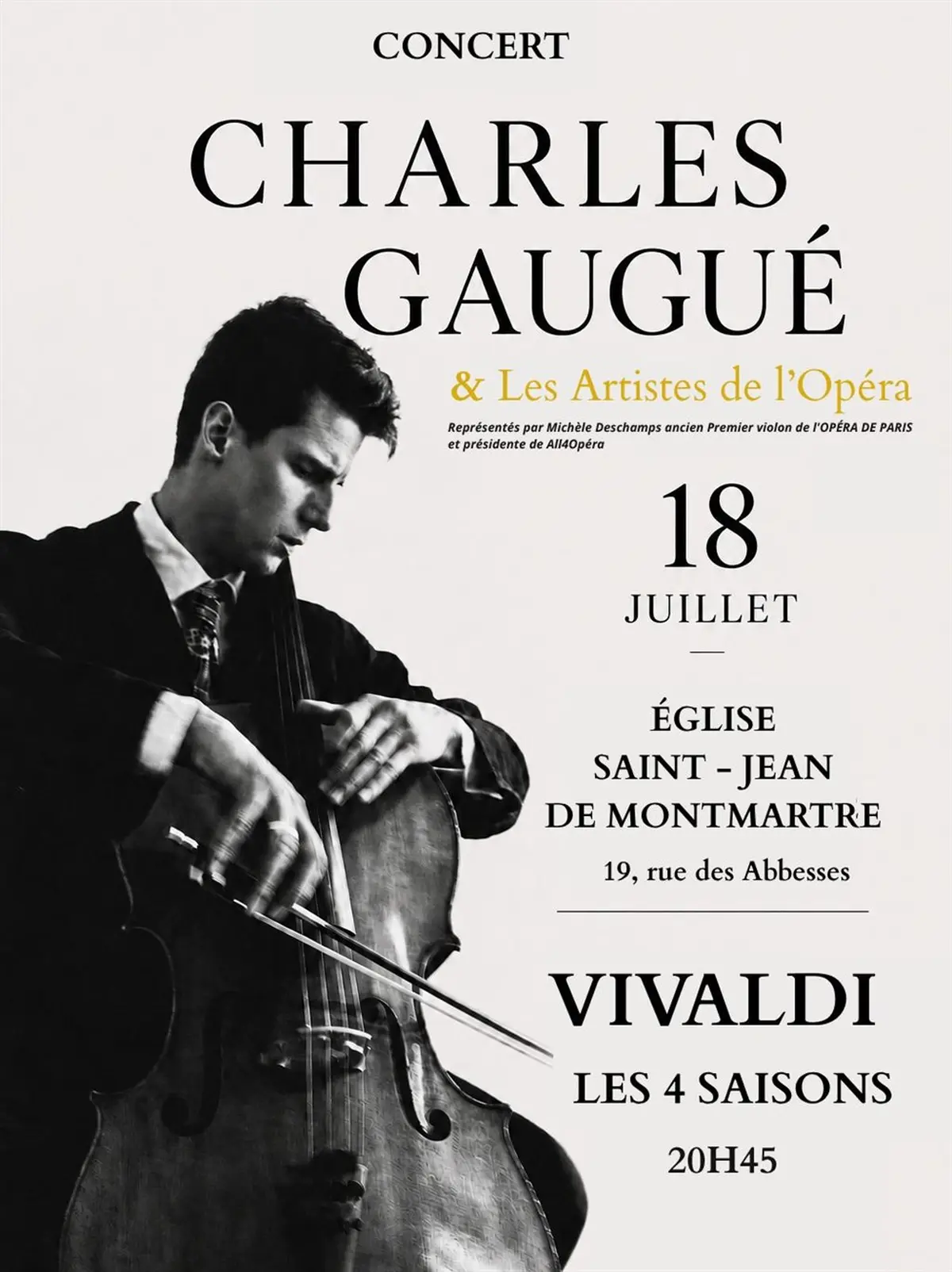 Les Artistes de l'Opéra et Charles Gaugué : Les Quatre Saisons de Vivaldi et l'Ave Maria à Montmartre