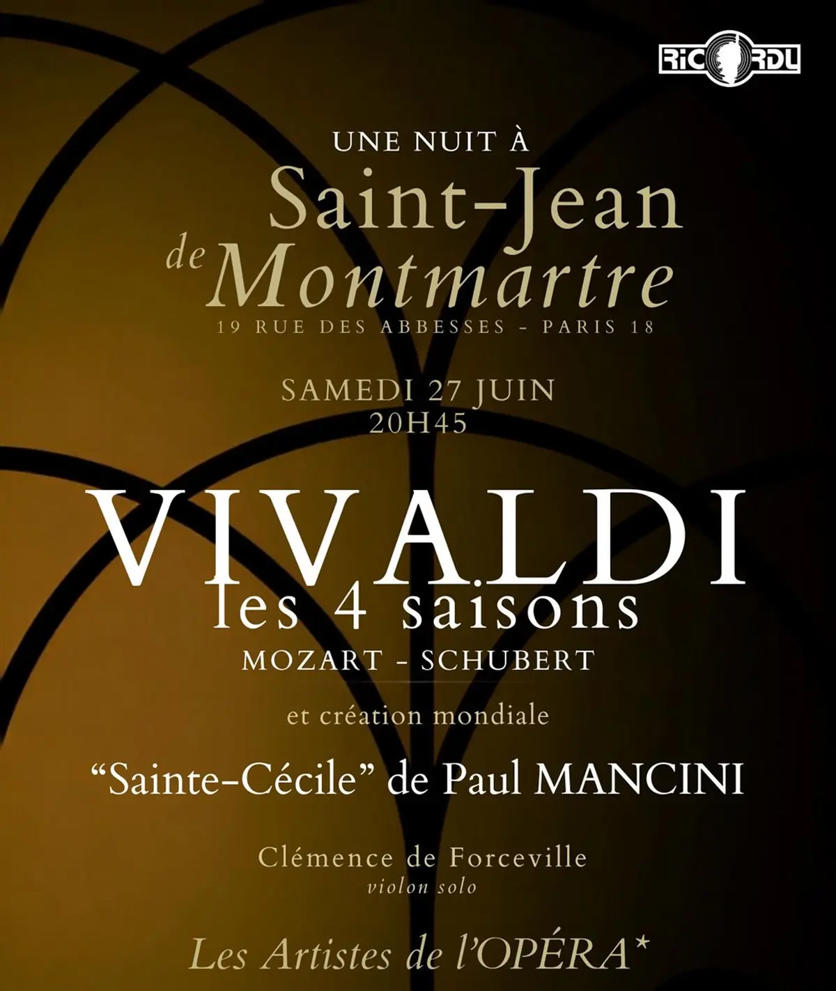 Les Artistes de l'Opéra et Clémence De Forceville : Les Quatre Saisons de Vivaldi