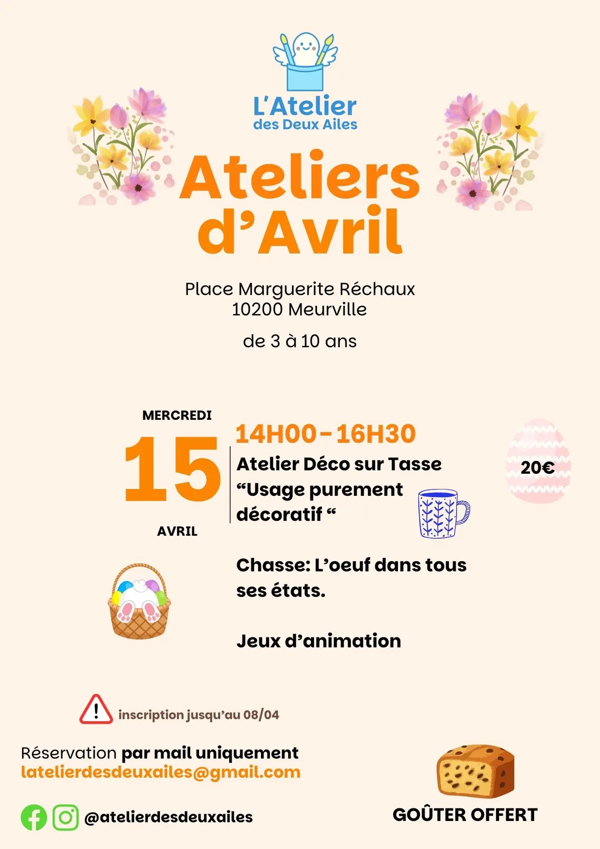 Les ateliers d'Avril avec l'Atelier des Deux Ailes