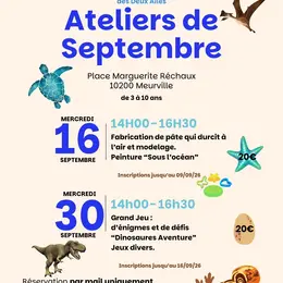 Les ateliers de Septembre avec l'Atelier des Deux Ailes