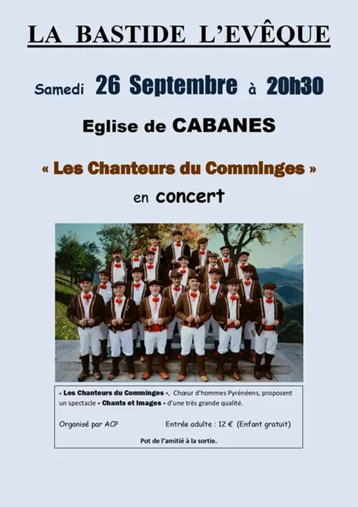 Les chanteurs du Comminges en concert - La Bastide l'Evêque