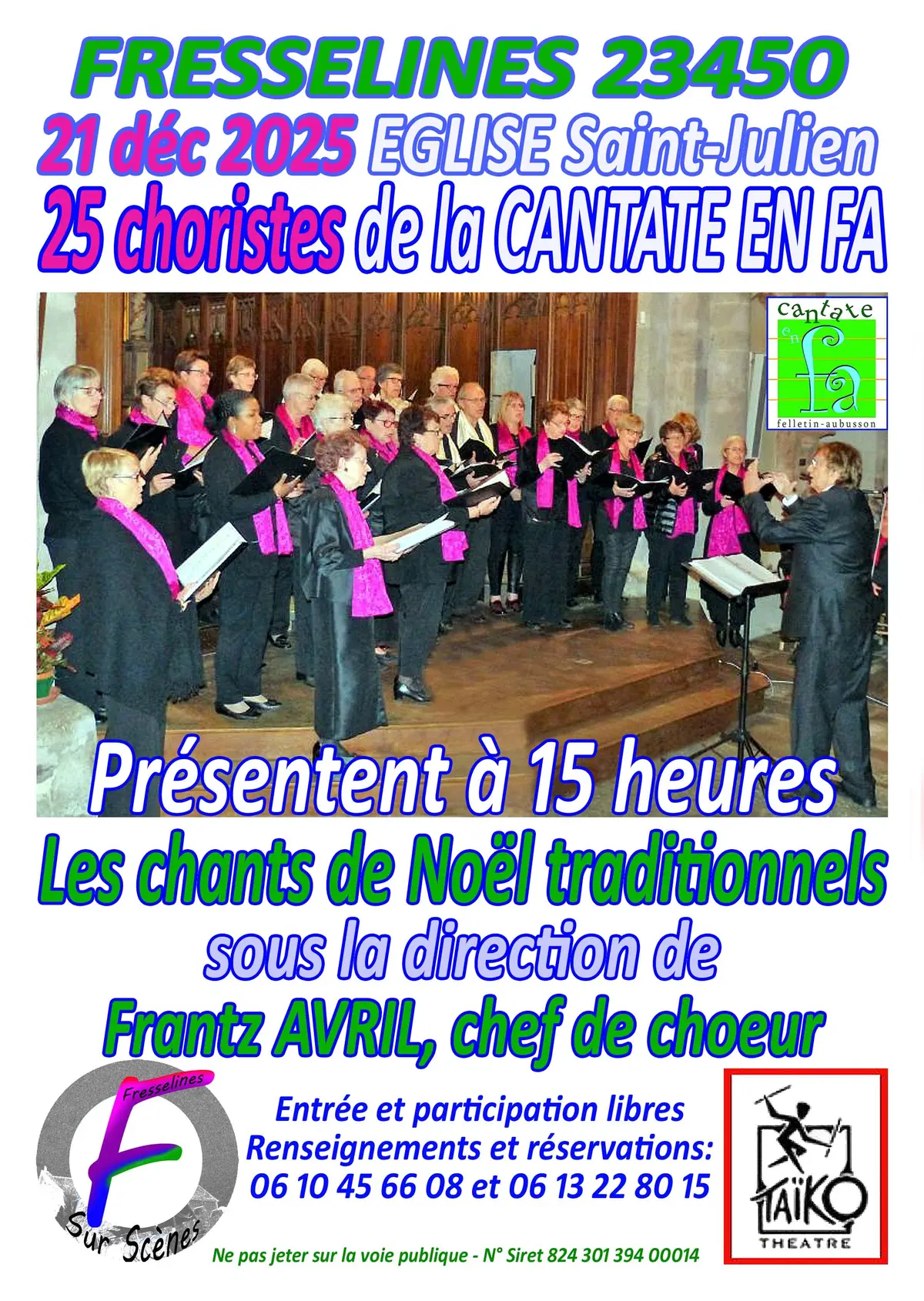 Les choristes de la Cantate en fa présentent les chants traditionnels de Noël