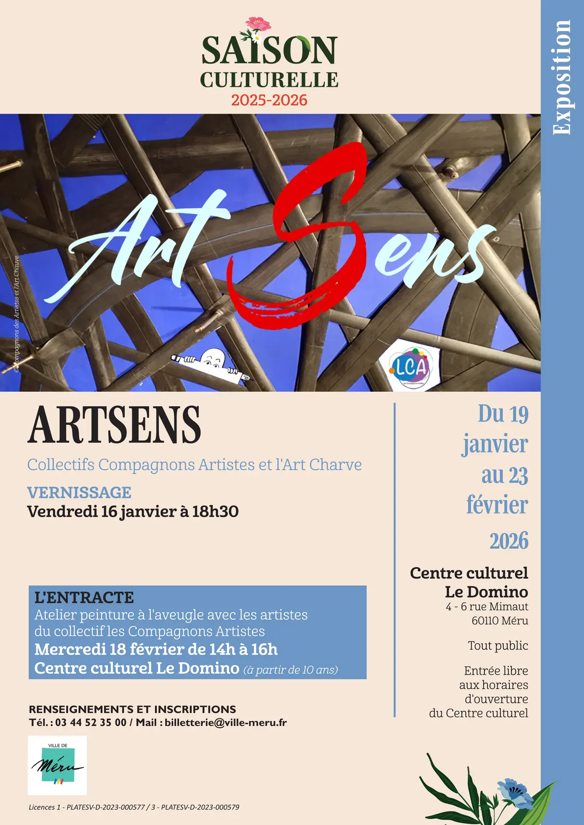 Les Compagnons Artistes Exposition ArtSens Méru Centre culturel