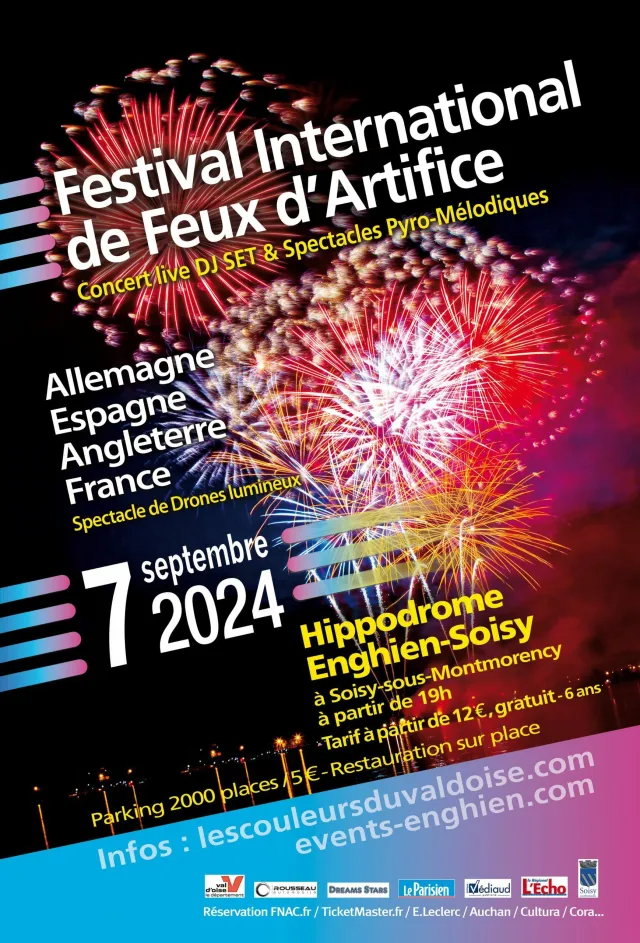 Le festival de feux d\'artifice d\'Enghien se déroulera le 7 septembre 2024