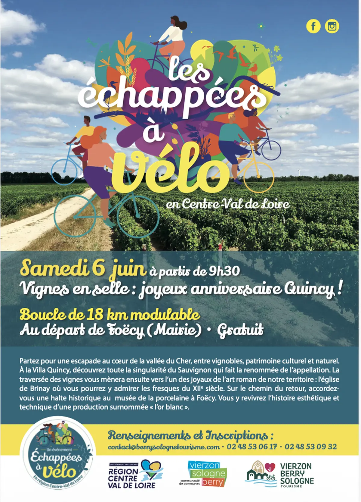 les échappées à vélo : Vignes en selle