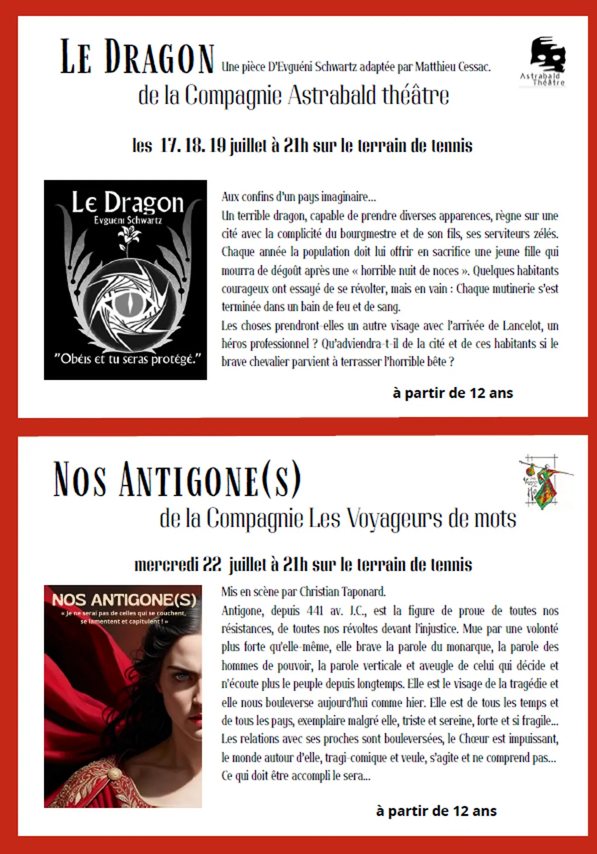 Les Fabulesques - Festival de Théâtre à Saint Amand de Coly