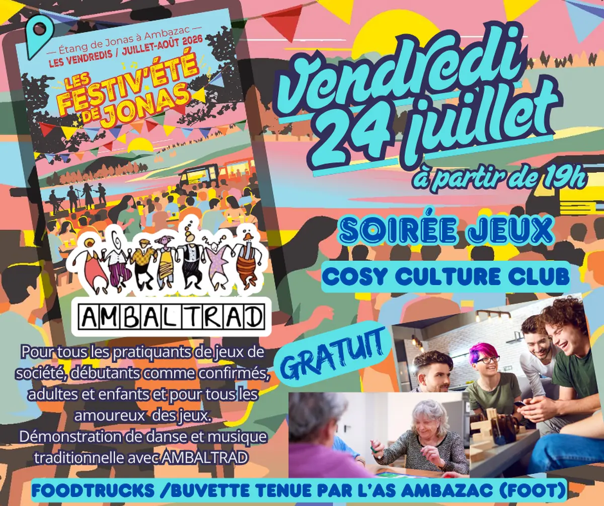 Les Festiv'Eté de Jonas : Soirée jeux / Cosy Culture Club