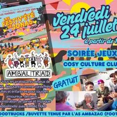 Les Festiv'Eté de Jonas : Soirée jeux / Cosy Culture Club