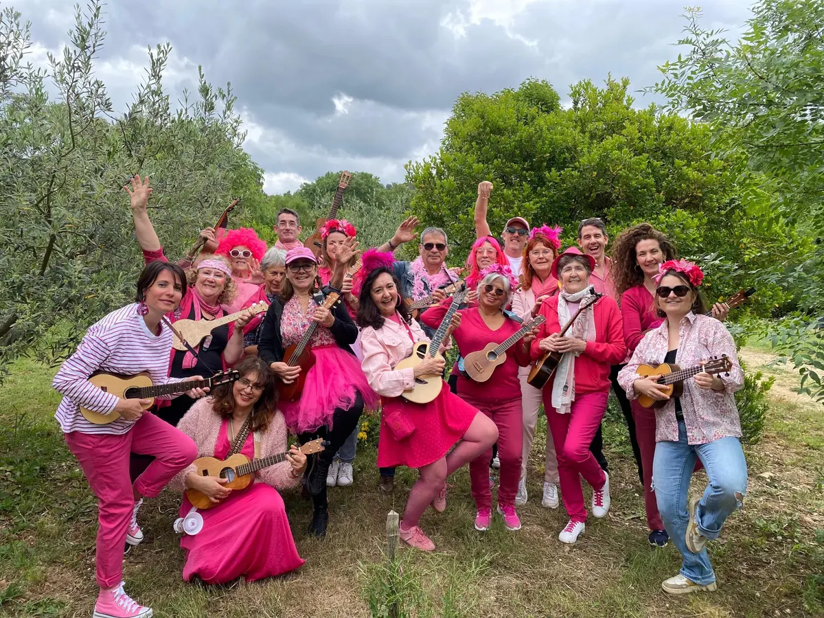 Les Flamingos du Ukulélé Club de Montpellier en fête