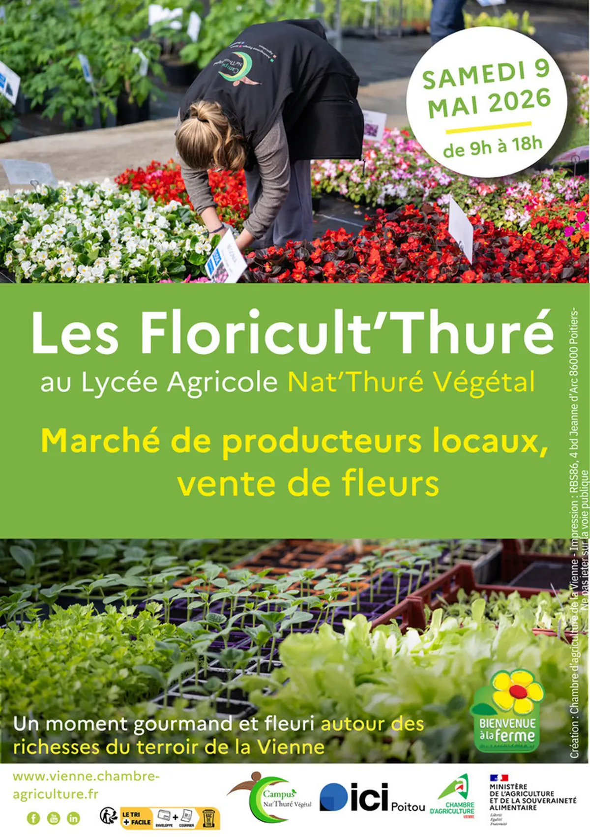 Les Floricult'Thuré 2026 - lycée agricole de Thuré et réseau Bienvenue à la Ferme.