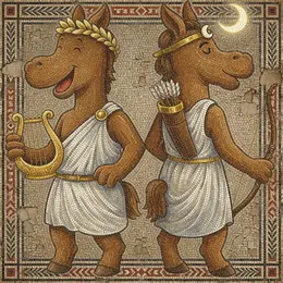 Les jeudis de l'été : les jumeaux de l’Olympe en mosaïque