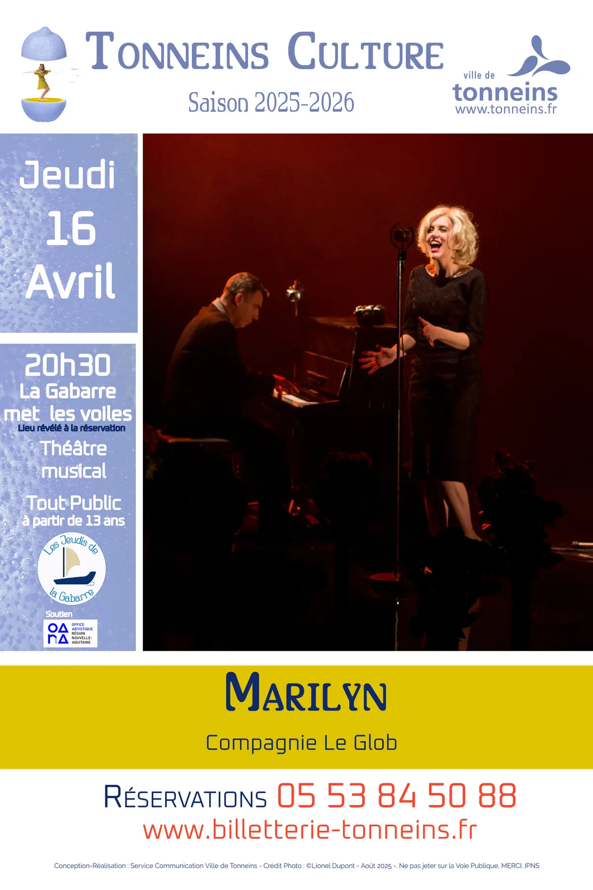 Les Jeudis de La Gabarre - Théâtre musical -Marilyn