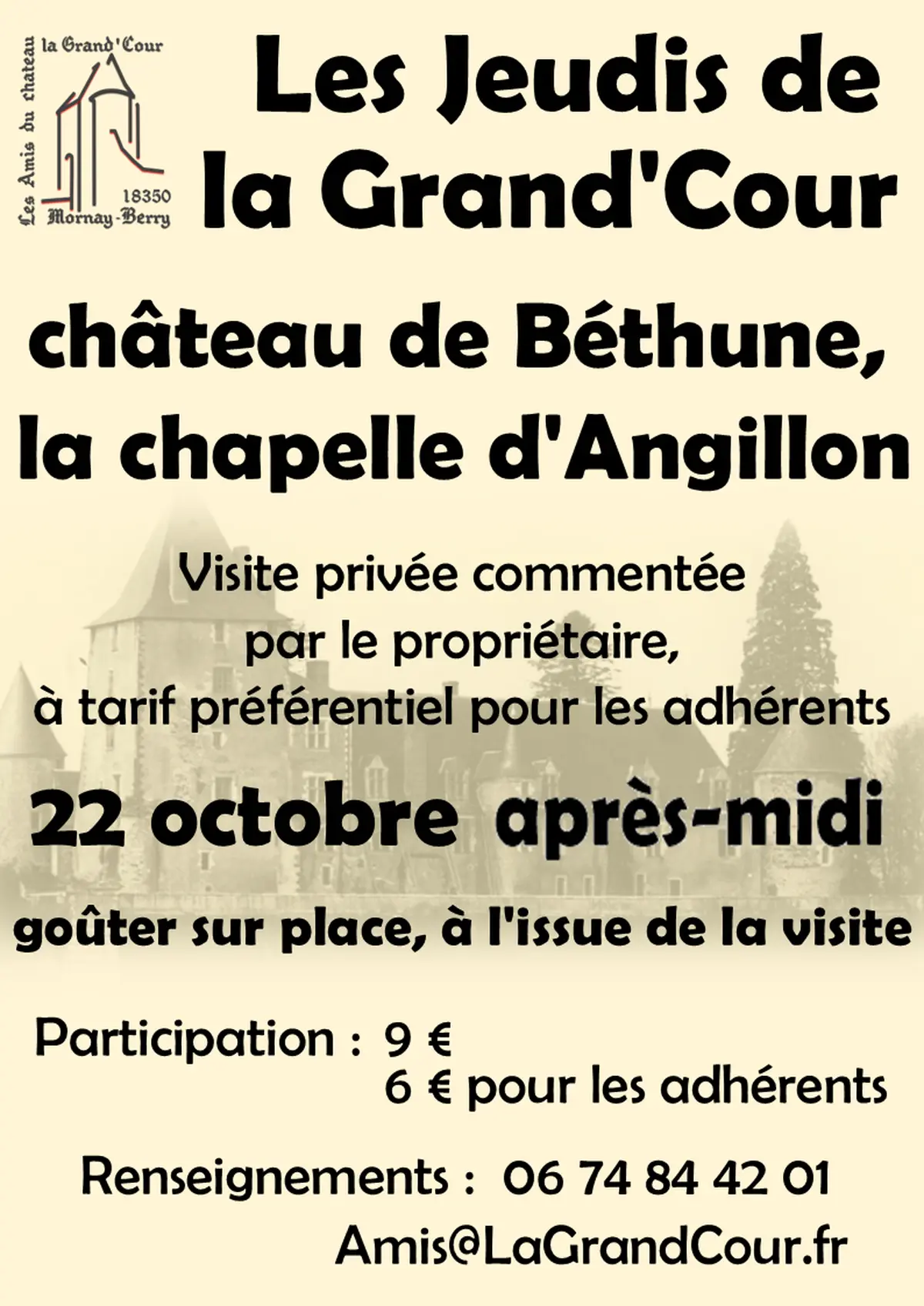 Les Jeudis de la Grand'Cour : Visite du château de Béthune