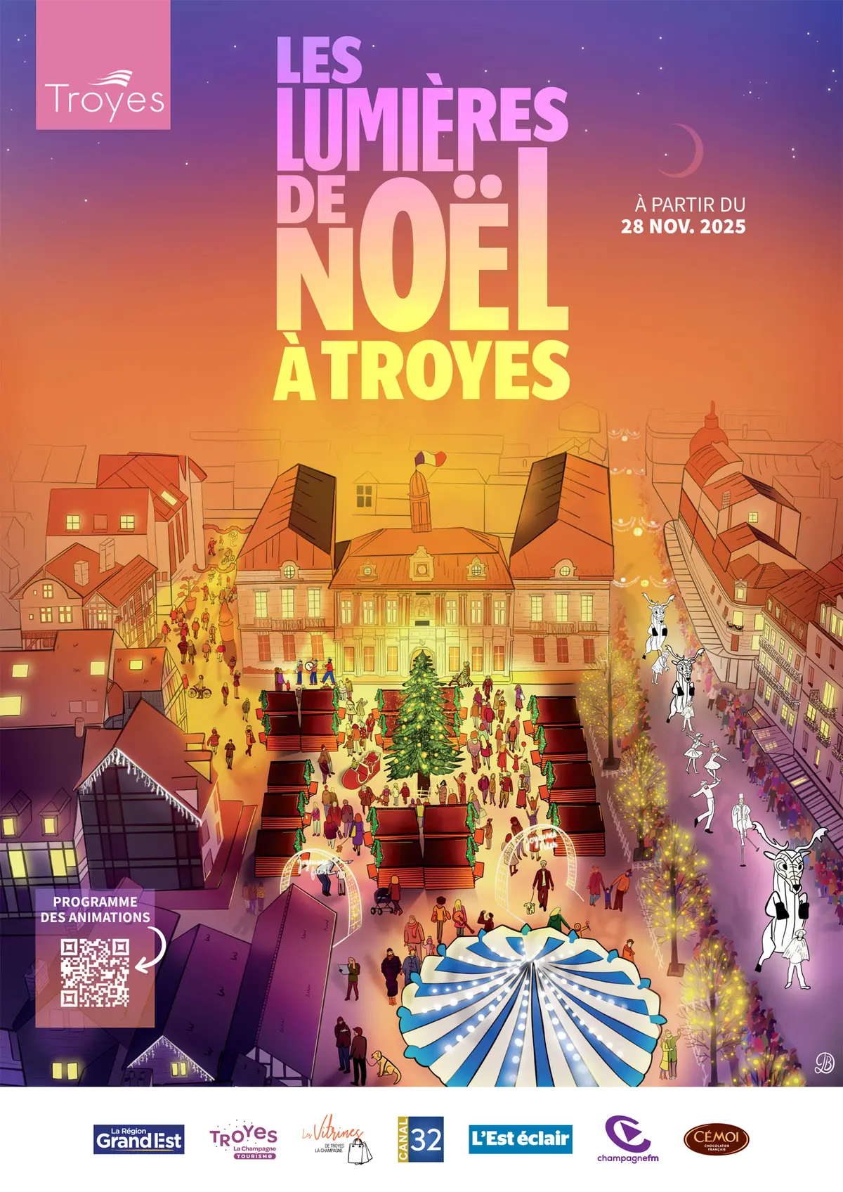 Les lumières de Noël à Troyes