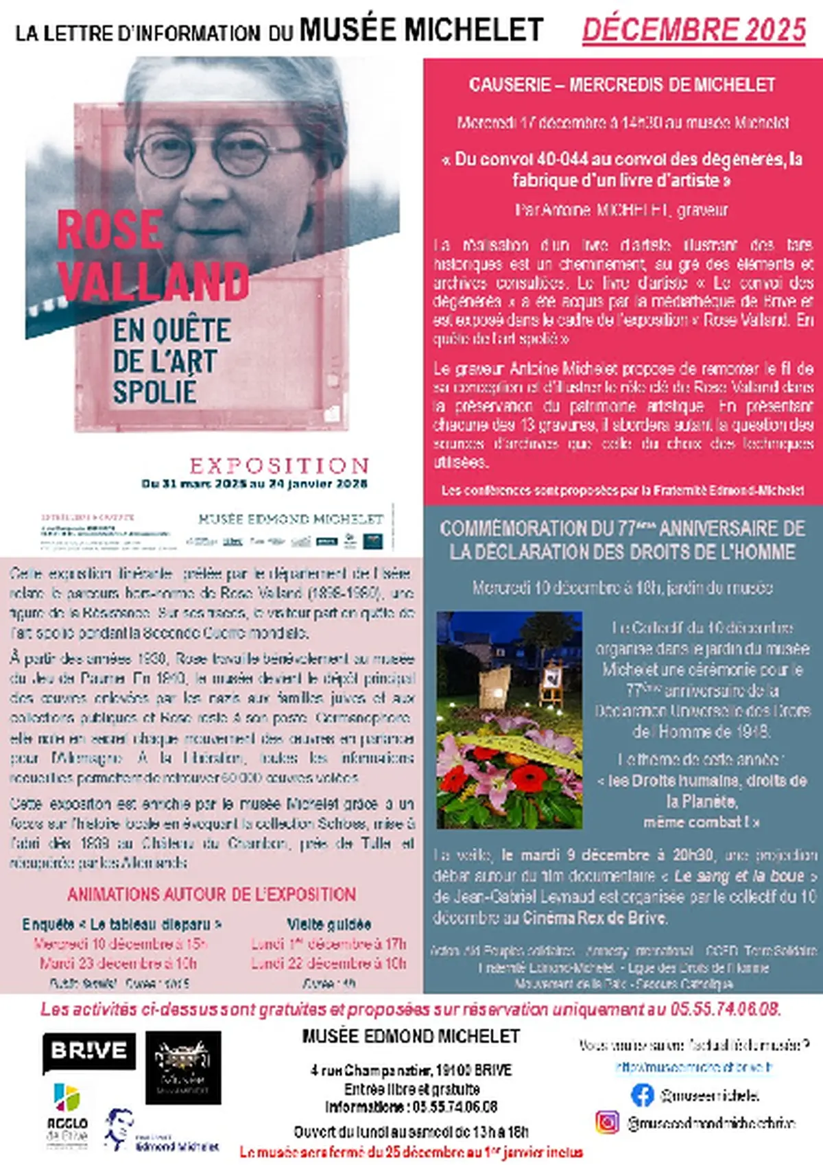 Les mercredis de Michelet: Causerie autour du voyage mémoriel à Dachau