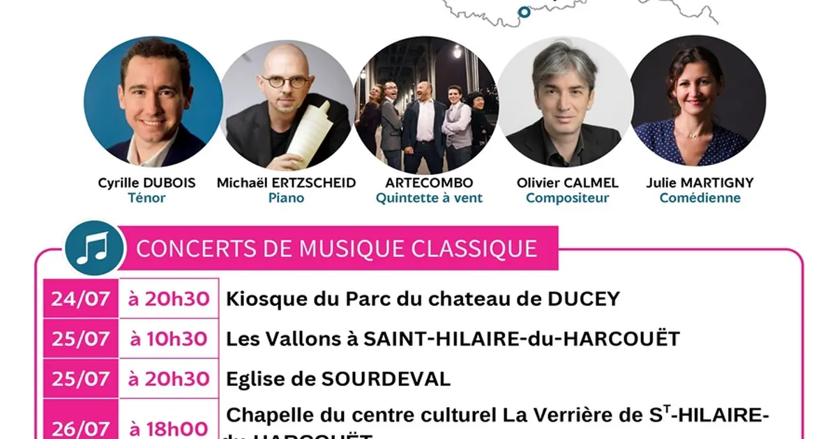 Les musicales de la Sélune > Concert de musique classique Cyrille Dubois ténor, quintette AerteCombo